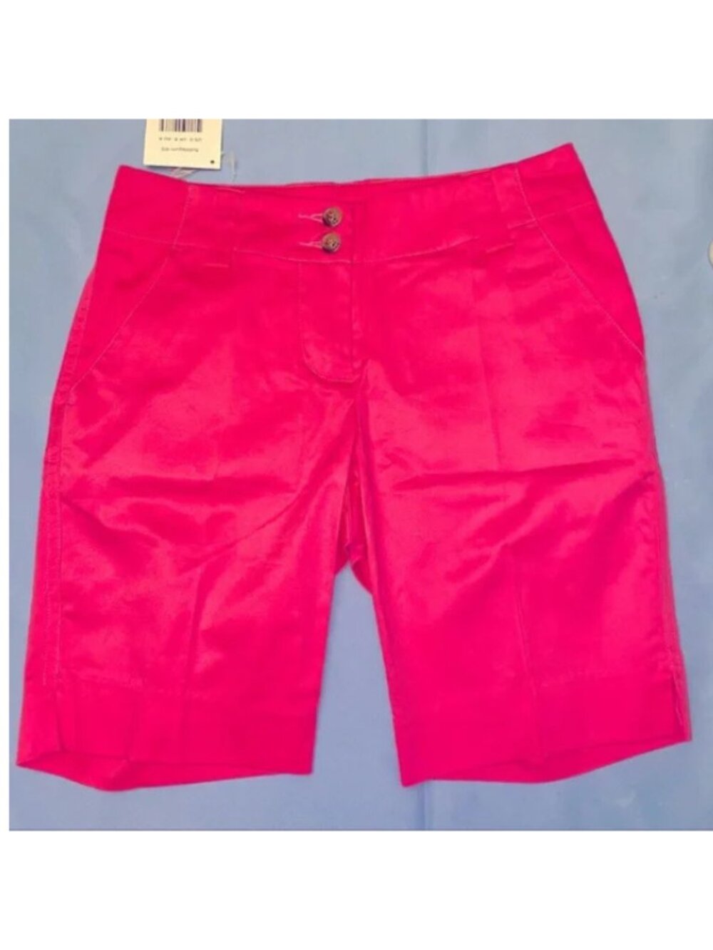 Loudmouth NWT Women's Bubblegum Pink Bermuda Cotton Blend Golf Shorts, Size 0